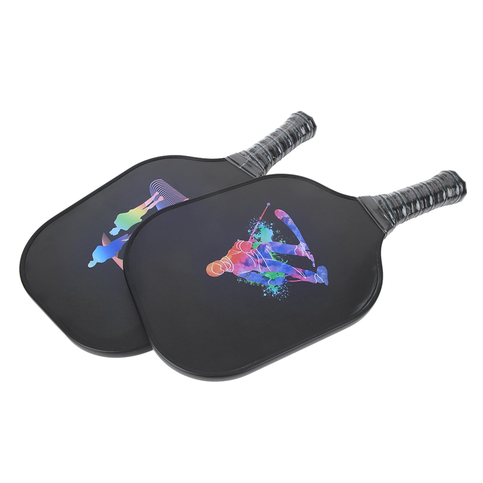 Set da Paddle per Pickleball, Attrezzatura da Allenamento Leggera per Tutti i Livelli di abilità, 2 Pezzi di Attrezzatura da Gioco Portatile in Fibra di Carbonio per Pickleball, per Uso