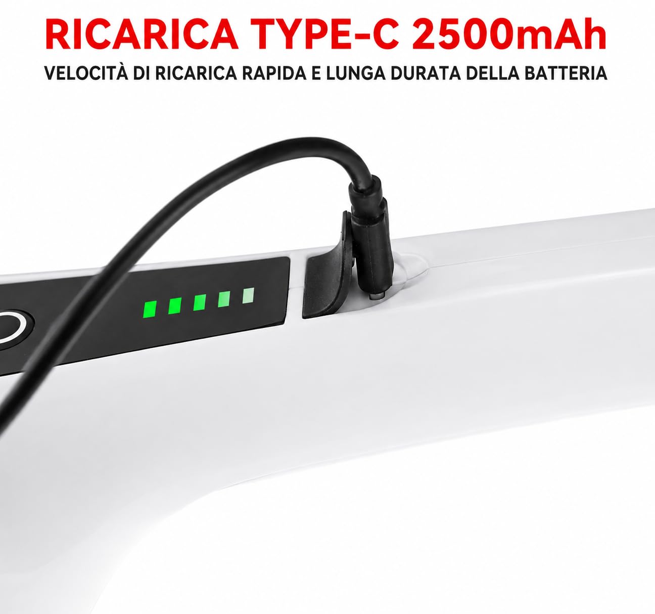 Spazzola Elettrica Rotante Senza Fili con Ricarica USB-C, 8 Testine Intercambiabili, Manico Telescopico Regolabile, Spazzola Elettrica per Bagno, Doccia, Cucina, Pavimenti e Auto