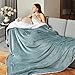 KAWAHOME Sherpa Fleece Queen Size Blanket for Bed - Extra Warm and Heavy Thick Blankets for Winter, Super Soft 500GSM Plush Blanket, 90