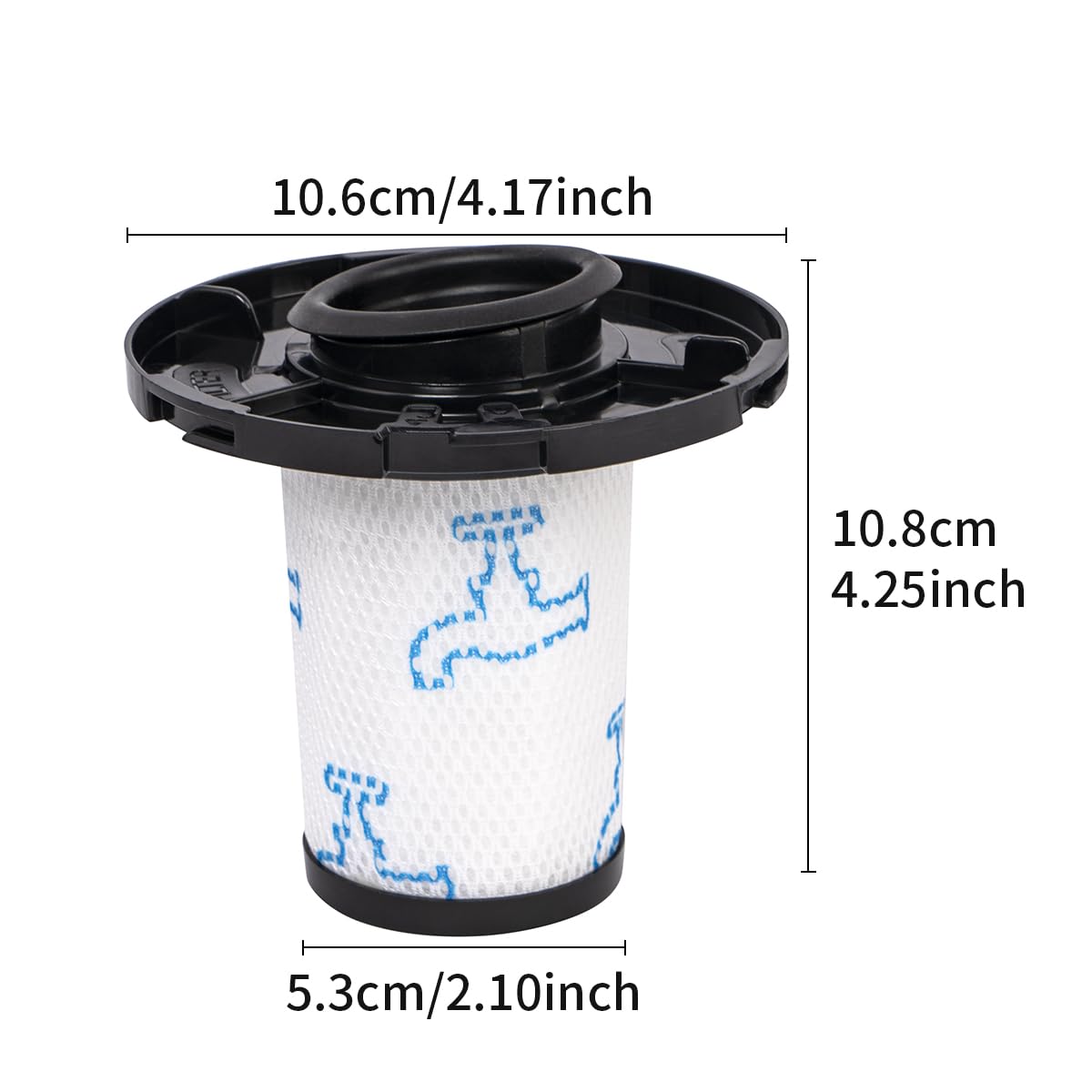 YanBan Lot de 4 filtres d'aspirateur réutilisables compatibles avec Rowenta X-Force Flex 11.60, 12.60, 14.60 et 15.60 (2 filtres pré-et 2 filtres post-moteur), remplace ZR009007 et ZR009008