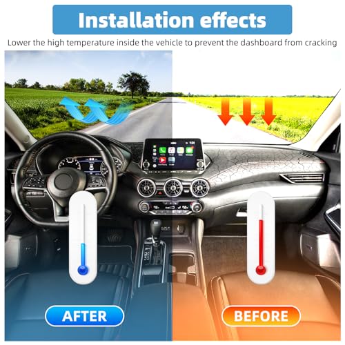 Image of Dash Cover Mat Compatible with Nissan Sentra 2020-2026 Non-Slip Dashboard Cover Mat Sunshade UV Rays Protector Interior Accessories