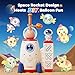PINSHILE DIY Space Magic Balloon Craft Kit, Sticker Decorated Balloons Toy for Kids, Rocket Air Pump Fun with Balloon Monster Pals, DIY Creative Activity, Birthday Gifts for Girls Boys Ages 3+