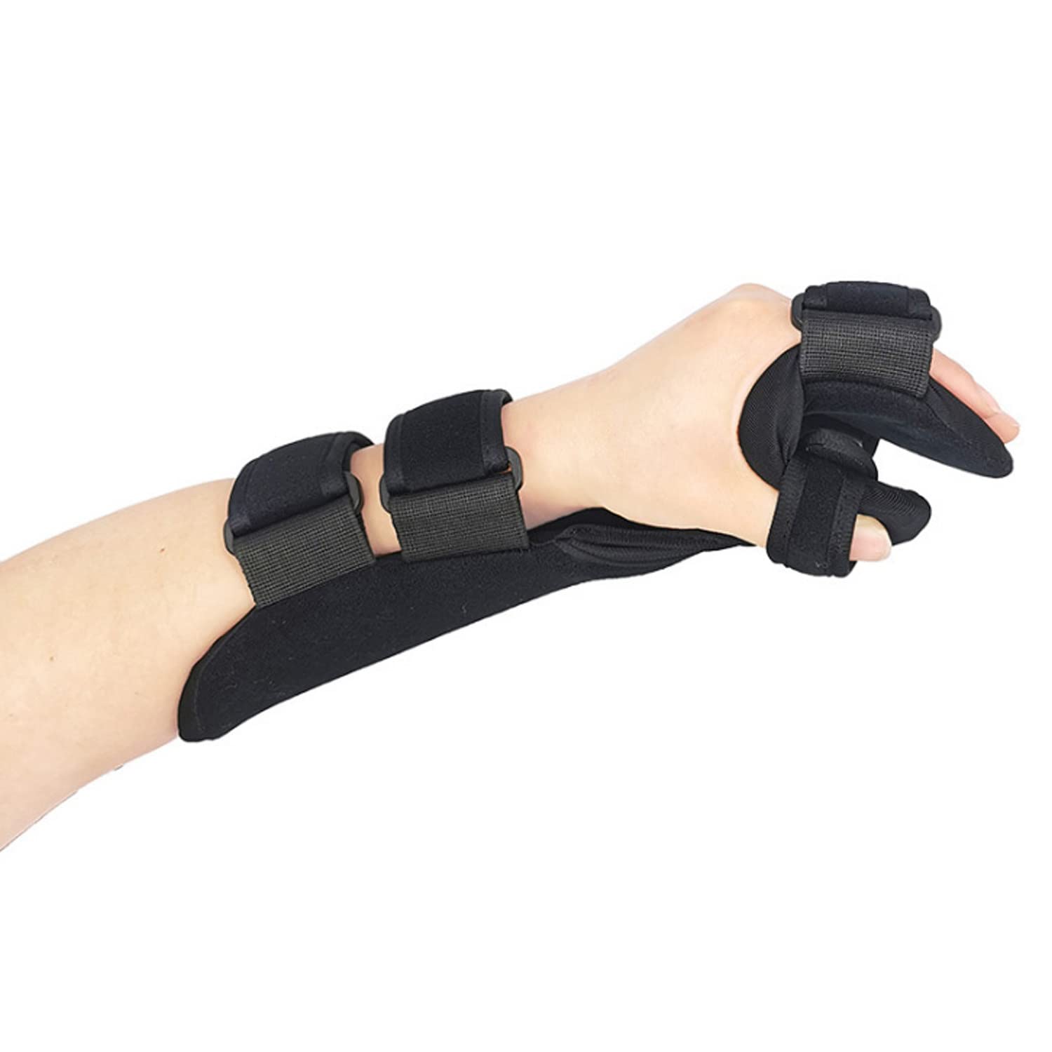 Zxqiang Stroke Hand Splint,Soft Resting Hand Splint for Flexion Contractures, Comfortably Stretch and Rest Hands for Long Term Ease with Functional Hand Splint,Left-L