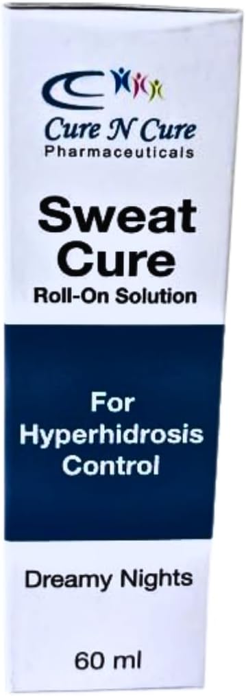 Sweat Cure Roll-On Solution 60ml pack of - 1| Hyperhidrosis Treatment for Excessive Sweating
