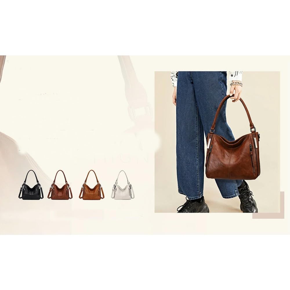 Bolsos ZBDZSW para Mujer, Bolsos de Hombro Elegantes, Bolsos Tipo Hobo, Bolsos de Mano Coffee
