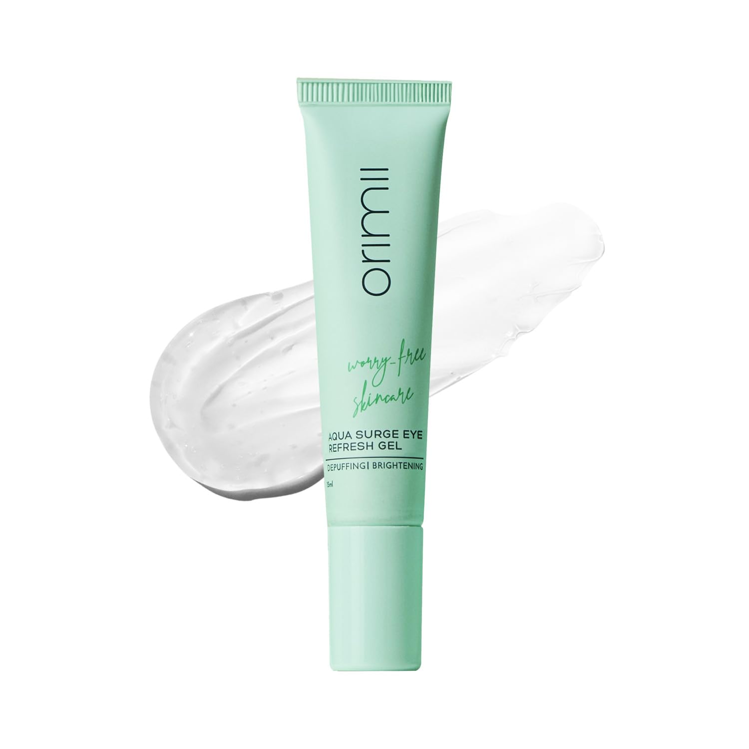 Orimii Under Eye Cream for Dark Circles | Enriched with Arctic Cloudberry (Natural Vitamin C) For Skin Brightening; Cucumber & Green Tea For Puffiness & Wrinkles Reduction - Gel Based, Fragrance Free Cream (15ml)