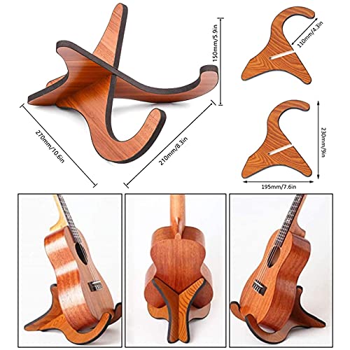 Eidoct Support de ukulélé portable en bois pour petite guitare, violon, banjo, mandoline - Les Beatles, Paul McCartney, John Lennon, RIngo Starr, George Harrison Eidoct Support de ukulélé portable en bois pour petite guitare, violon, banjo, mandoline – Image 3
