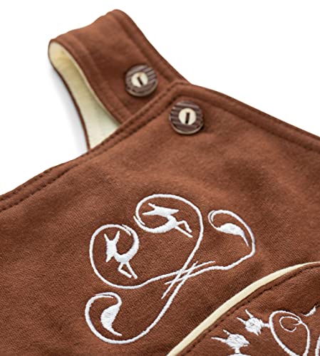 Schöneberger Trachten Couture Lederhosen Baby Overall – Romper Oktoberfest Outfit with Suspenders – Bodysuit Joni3