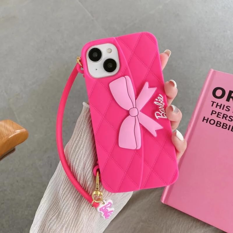 Image of COVERLY Luxury Sling Bag Doll Bow Phone Case Cover for iPhone 15 Pro Max Handbag Purse Doll Case with Strap,Wallet Phone Chain Cover | Fashion iPhone 15 Pro Max Case | Stylish iPhone 15 Pro Max Case