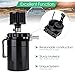 Universal Car Oil Catch Can Kit Polish Baffled Automotive Reservoir Tank 300ml with Breather Aluminum Compact Dual Cylinder