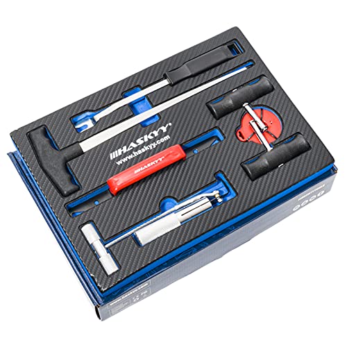 HASKYY 7 Tlg Autoglas Einbau Ausbau Reparatur KFZ Windschutzscheibe Set Unerlässliches Werkzeug für Auto CAAW-15