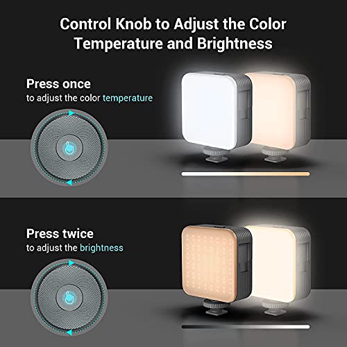 simorr Led Videoleuchte Mini Video Licht Kamera P96 Videoleuchte mit 2200mAh akku, Fotografie Beleuchtung mit Kaltschuh… – Bild 5