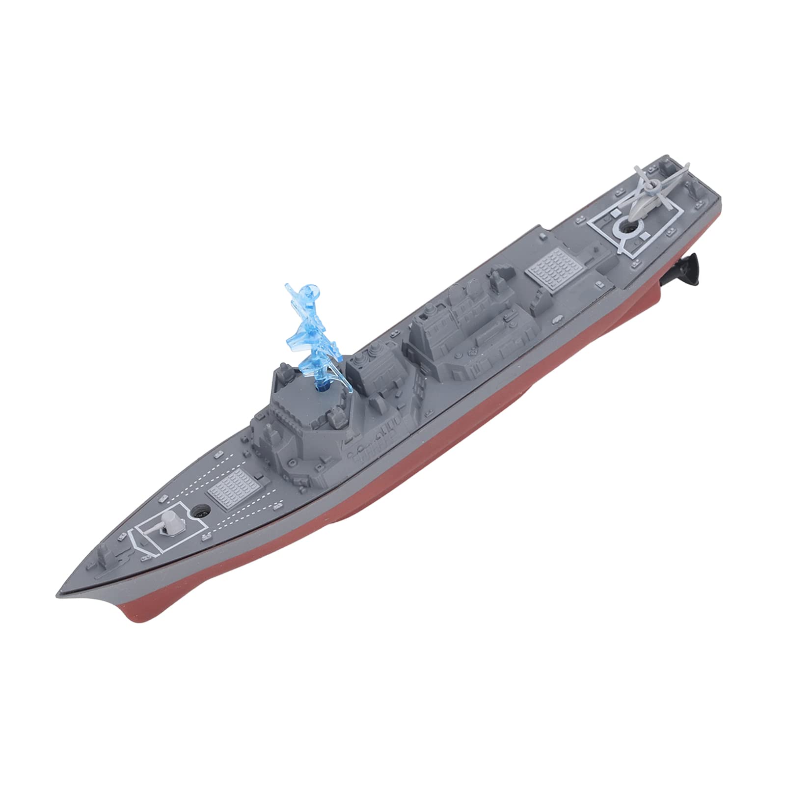EMUKOEP Porte-avion RC 2.4G, Jouet Bateau télécommandé avec Capteur D'eau à Double Hélice pour Enfants, Piscine Extérieure, Jeu de Rivière et de Lac (Style 2