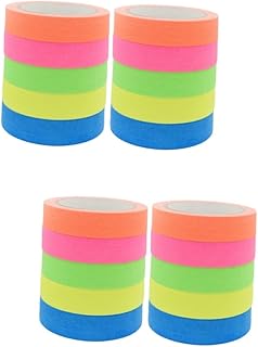 KALLORY 20 Rolos De Fita Adesiva Fita Luminosa Fita Fluorescente Que Brilha No Escuro Fita De Algodão De Viscosidade