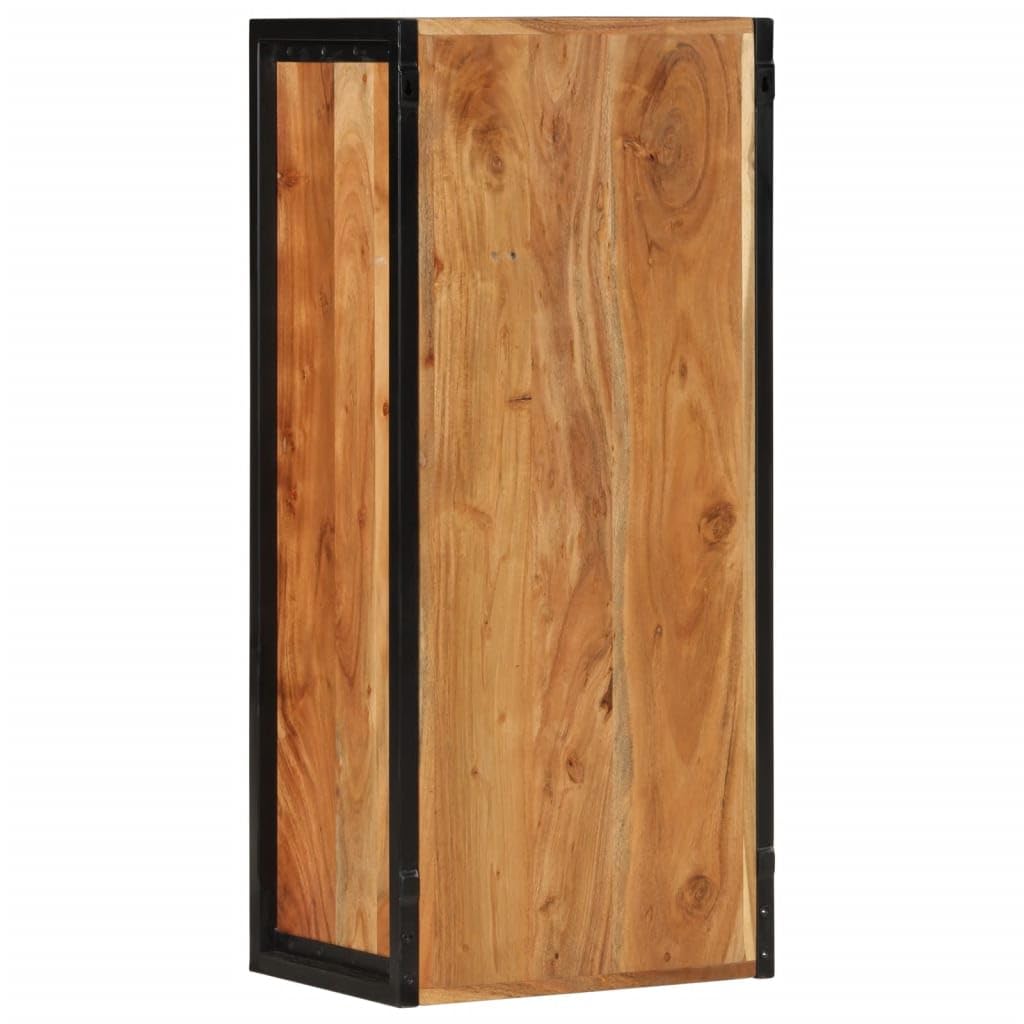 Armario de pared para baño, 40 x 30 x 90 cm, madera maciza de acacia y