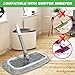 Reusable Microfiber Mop Pads Dry Sweeping Cloths Compatible with Swiffer Sweeper Mop Wet Mopping Cloths Refill for Mopping Floors (4 Pack, Mop is not Included)