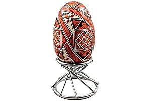 BestPysanky Silver Tone Metal Swirl Egg Stand Holder 1.75 Inches X 2 Inches