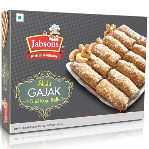 Jabsons - Shahi Gajak, Gud Kaju Rolls, 350 G (12.5 Oz)
