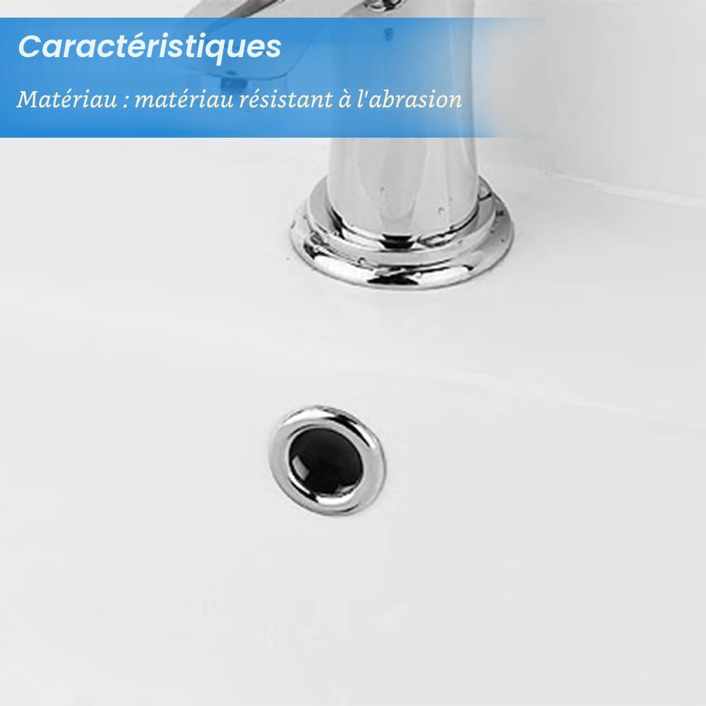 Anneau de Débordement d'Évier 6 Pcs pour Cuisine et Bain