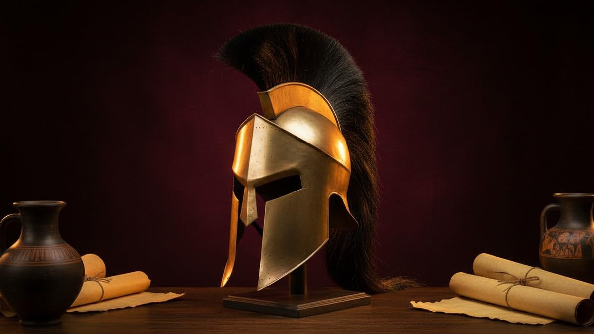 King Spartan 300 Movie Helmet (King Leonidas)+free helmet stand
