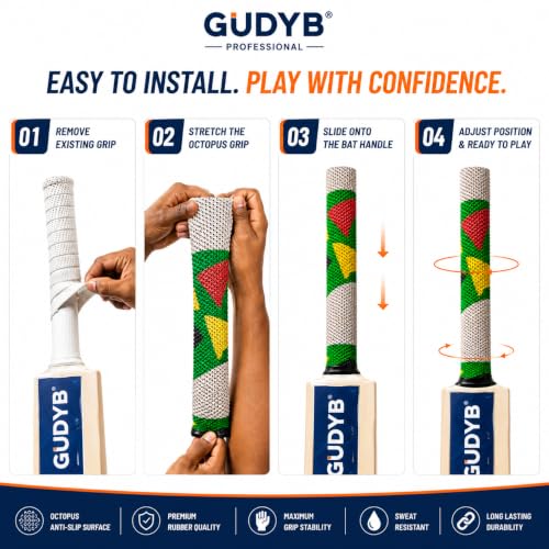 Image of Professional Cricket Bat Handle Octopus Camo Bat Grip with Better Shock Absorption | Cricket Accessories Bat Handle Grips, Pack of 1