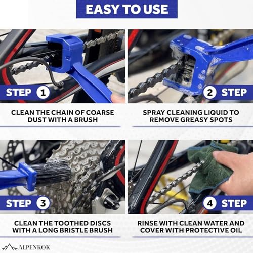 Image of Eliane Universal Multi Purpose Bike Chain Cleaner Brush Motorcycle Cycle Soft & Long Bristles Ideal for Quick Cleaning of Cycles Motorcycles Bikes Gear Shifter Washer (Blue-1Pcs)