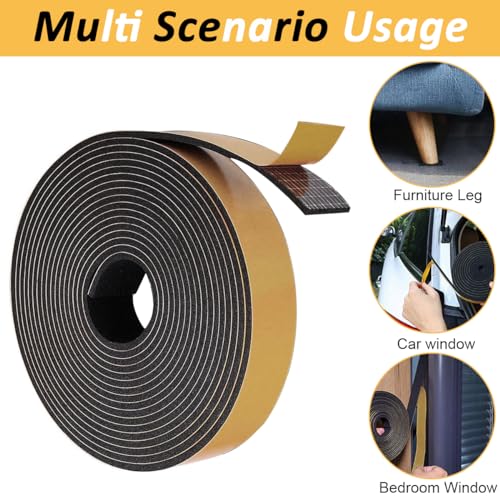 Image of HASTHIP 16.4ft Door Seal Strip Door Bottom Sealing Strips EVA Foam Door Sweep Door Seal Gap Seals Self Adhesive Door Strips Door Seal Weather Proof Noise Reduction Door Seal for Door, Window, Gaps