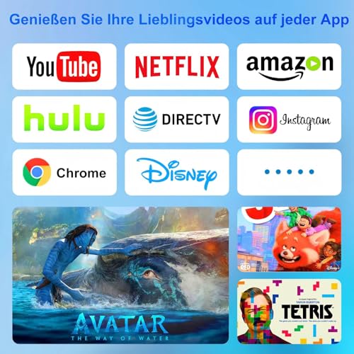 Wireless HDMI Transmitter and Receiver, 5.8G Kabellos Funkübertragung 4K Dekodierung, HDMI Wireless Funkübertragung für Funk Streaming Video Audio File von, Laptop, PC zu HDTV, Projektor, Rot
