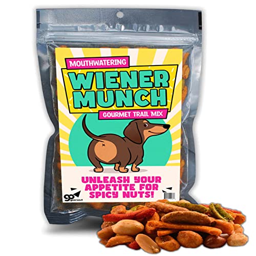 Wiener Munch Trail Mix – Funny Stocking Stuffers for Women – Dog Owner Gifts – Weird White Elephant – Adult Gag Gifts Christmas – Wienie Dog Ideas