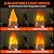 Ollcuz LED Flame Halloween Lights, USB Rechargeable Fake Fire with Flickering Flame, Waterproof LED Flame Lighting for Camping Party Patio, Garden, Backyard, Halloween Decorations, 2 Pack