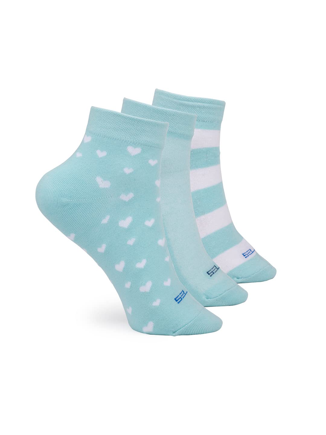 FOOTONS Select Women Ankle Cotton Anti-Bacterial Breathable Running/Gym/Fitness/Training/Sports Daily-Wear Socks (Pack of 3)