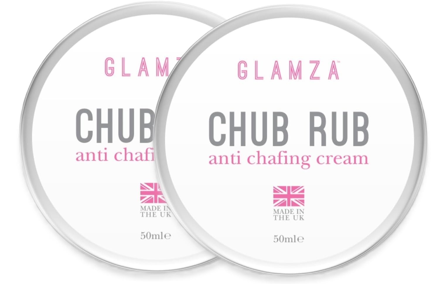 2x 50ml Glamza Chamois Cream Chub Rub’ Anti Chafing Cream for Men & Women - Bundled by Smart Cutie, 50 ml (Pack of 2)