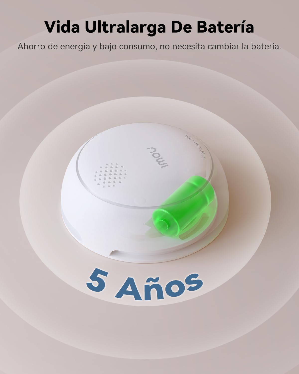 Imou Detector de Humo WiFi Inteligente, EN14604, Batería de 5 Años, 85dB Sirena, Alarma Sincronizada sin Red con Hub Zigbee, Control Remoto y Notificaciones vía App, Instalación Fácil, 3Unidades+1Hub