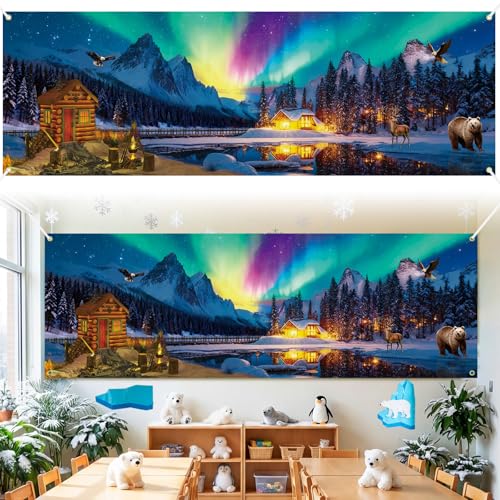 Hahafelt North Decorations 2026 VBS 18 x 6 ft Super-Sized Backdrop Vacation Bible School Classroom Church Wall Banner for Bible School Theme Decorations