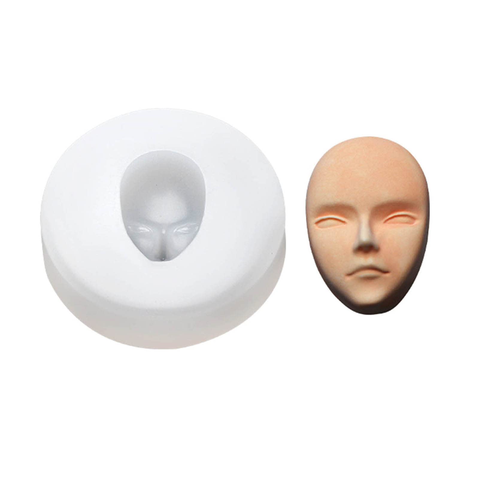 HZBB Dolls Head Face, Silicone Baby Head Molds, Shower Fondant Cake Clay Soap Resin Chocolate Mold