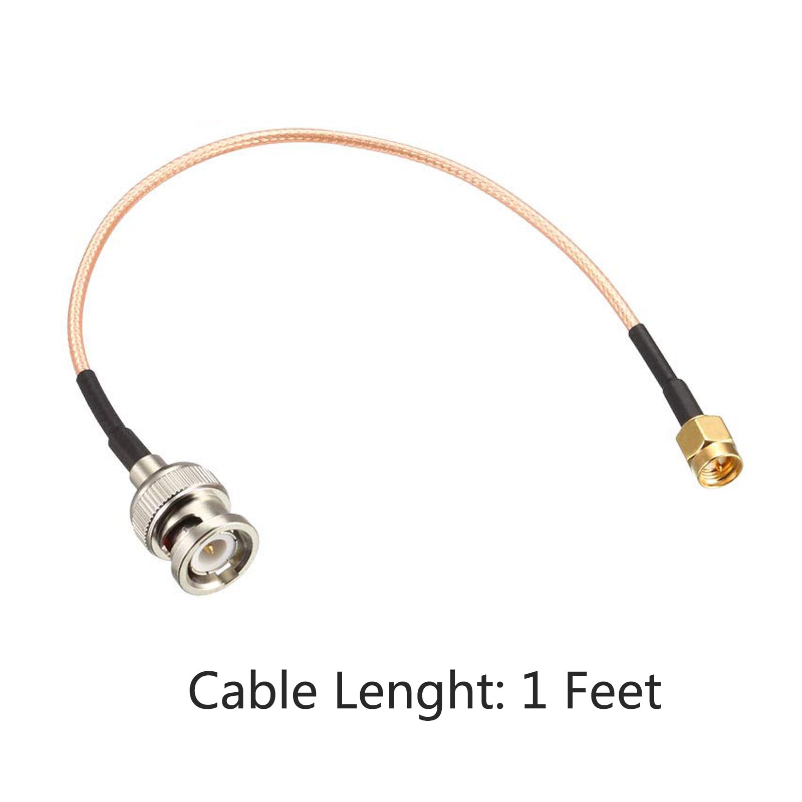 MACHSWON 2 PCS RG316 Coaxial Cable with BNC Male to SMA Male Connectors Low Loss Coax Cable 50 Ohm 1 Ft For CCTV,DVR,Camera,Video Signals - Image 2