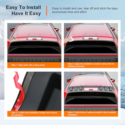 Image of powoq Rear Roof Protector Compatible with 2014-2021 Toyota Tundra Crew Cab Truck Cab Roof Protector Replacement for 2014-2021 Toyota Tundra Accessories