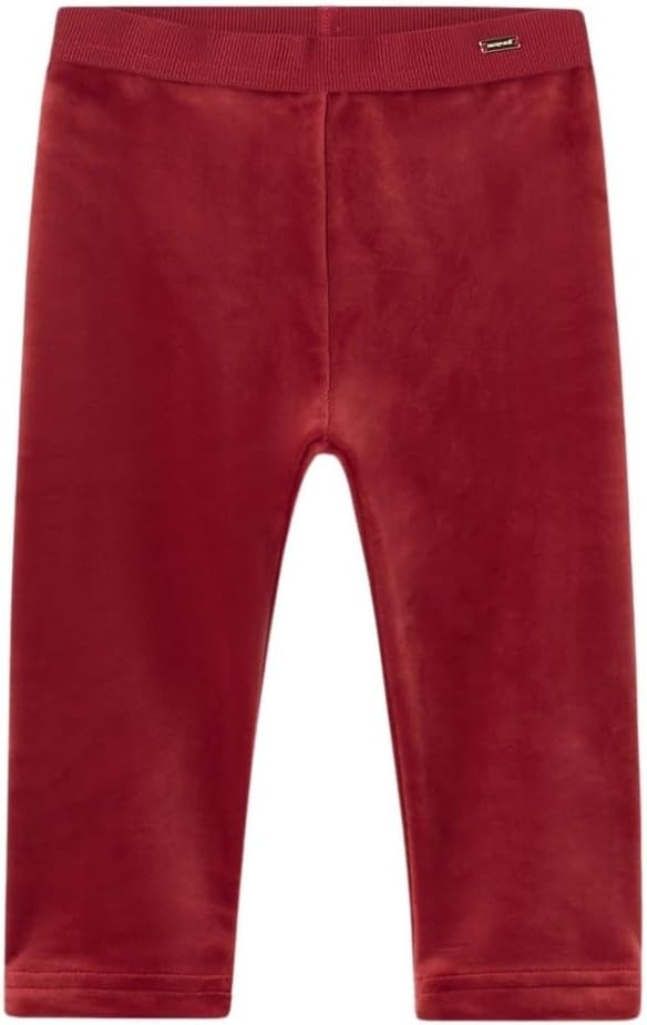 Mayoral Basic Velvet Leggings for Baby-Girls Cherry