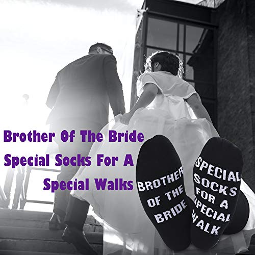 TSOTMO 2 Pairs Brother of The Bride Socks Special Socks for a Special Walk Wedding Party Gift Brother Gift from Bride3
