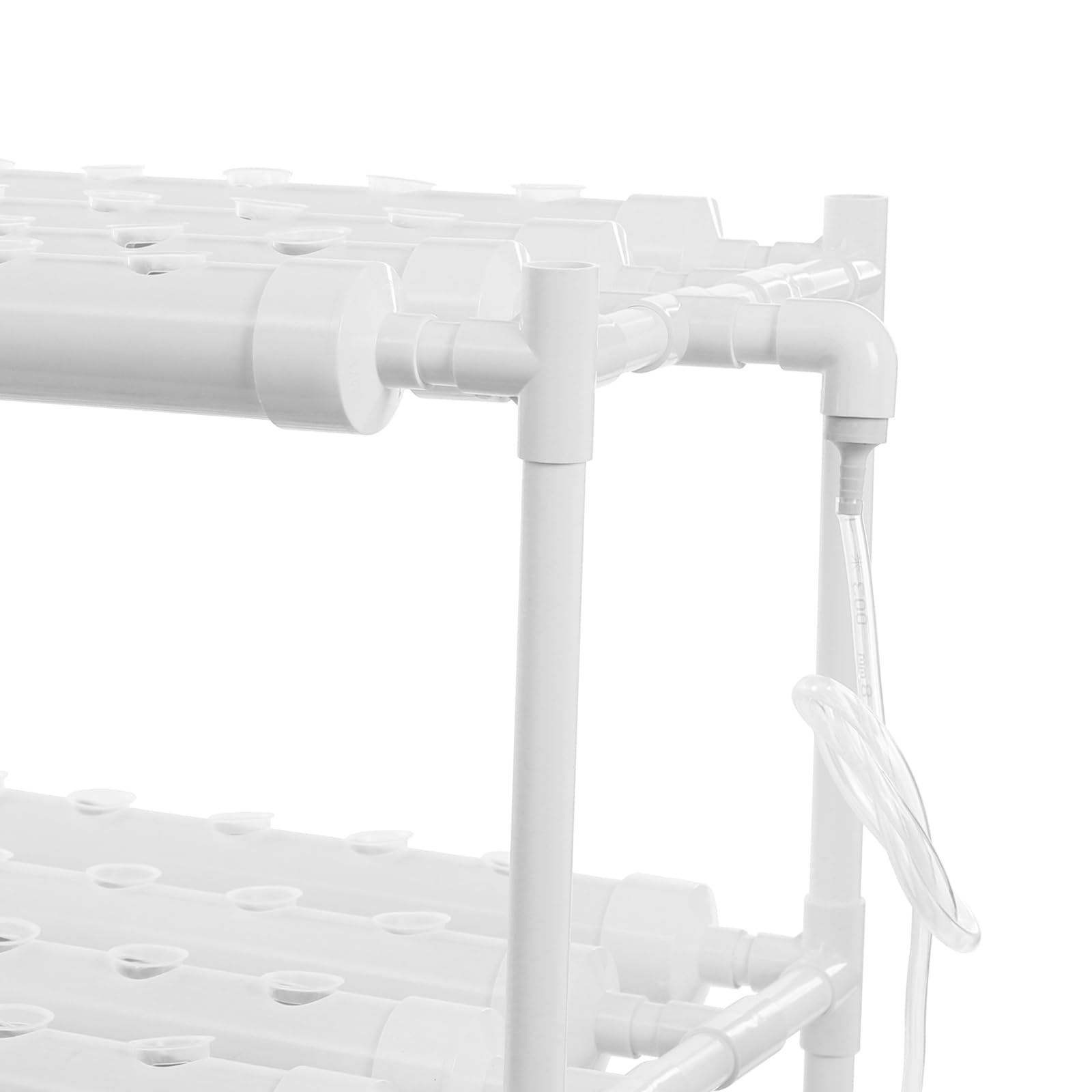 Système de culture hydroponique 108 emplacements pour plantes, kit de culture hydroponique à 3 étages avec pompe à eau et minuterie d'irrigation, étagère verticale en PVC pour légumes, herbes et