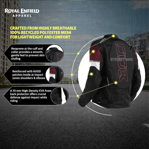 Image of Royal Enfield STREETWIND ECO 3 RIDING JACKET (Size: L) - JRA250004-RED