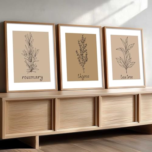 Image of HOTHOUSE Botanical Wall Art Painting |Poster With Frame Wall Decoration Wall Paintings For Home Decor | Frames For Home Decor Office Living Room | Set of 3 (10X13 inch)