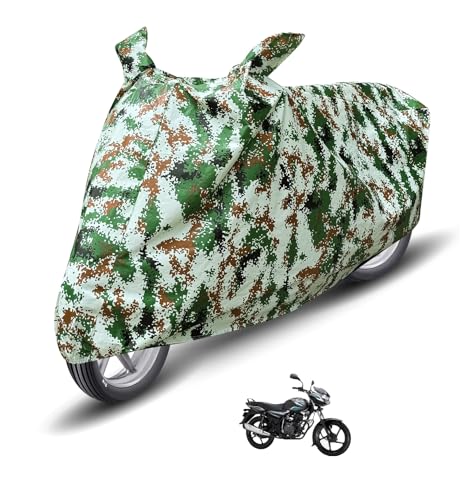 Image of Auto Hub Waterproof Bike Cover Compatible with Bajaj Discover 100 Dustproof, UV Protection Two Wheeler Bike Discover 100 Cover - Forest
