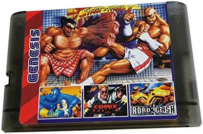 Super Games 196 in 1 for Sega Genesis - Mega Drive 16 Bit Multi Cartridge (Transparent Black)