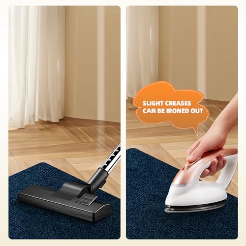 Image of Office Chair Mat for Hardwood Floors 48 inchx36 inch, Durable Non-Slip Large Tile Floor Protector, Anti-Scratch Thick Heavy-Duty Recyclable Gliding Desk Mats for Computer Rolling Chairs, Navy Blue