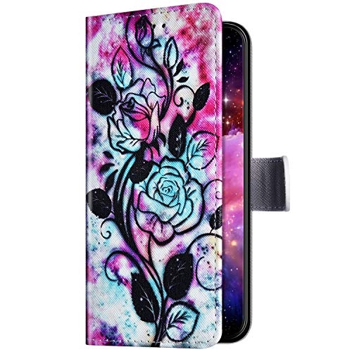 URFEDA Compatibel met Huawei P9 Lite Cover Lederen Kleurrijke Flip Portemonnee Cover Cartoon Case Shockproof Case Folio… - Afbeelding 6