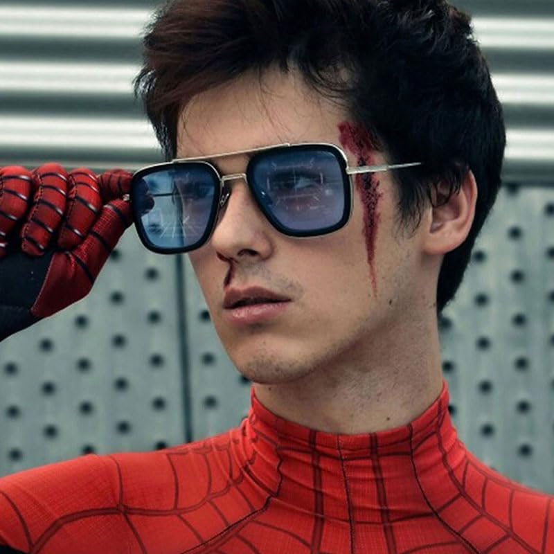 Fashion Square Sunglasses for Women Men Vintage Square Metal Frame Sun Glasses