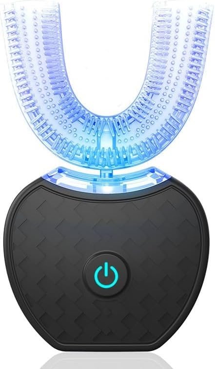Cepillo De Dientes Sonic Brush V5, Limpieza Automática De 360°, Eléctrico Ultrasónico Inalámbrico for Niños Y Adultos, Cabezal De Silicona De Grado Alimenticio(Black)