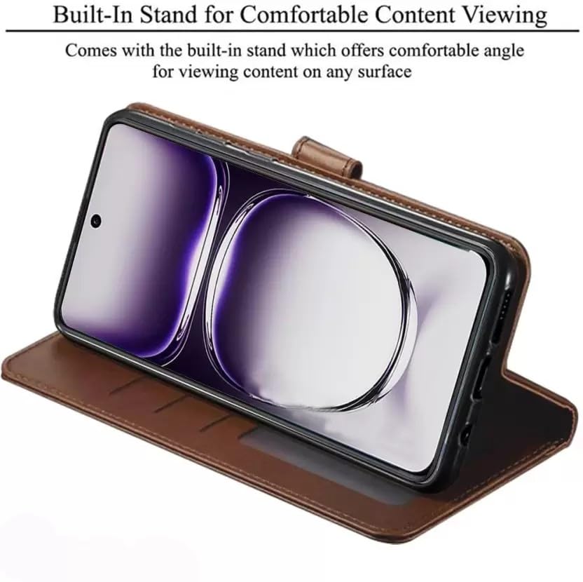 Image of amazon basics Nothing Phone 4A Pro 5G Flip Cover | Card Pockets Wallet & Stand | Flip Cover for Nothing Phone 4A Pro 5G (Coffee and Tan)
