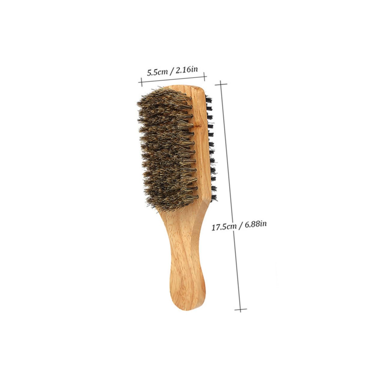 BELLIFFY Professional Beard Styling Maker Bristles Beard Brush Wooden Handle Portable